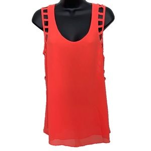 Orange cut out tank